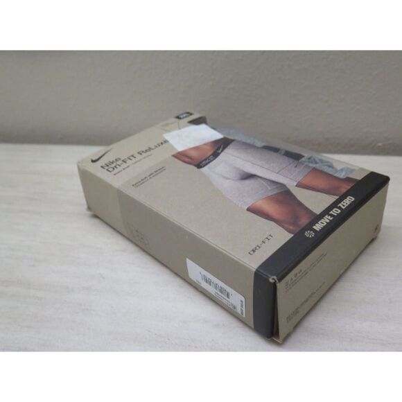 Nike KE1104 033 Men's Sz 2XL (44-46) 2-Pack Gray Dri-FIT ReLuxe Boxer Briefs - Picture 4 of 5